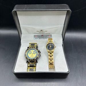 Denacci Quartz Watches Set Mens Womens Water Resistant Stainless Steel Partners